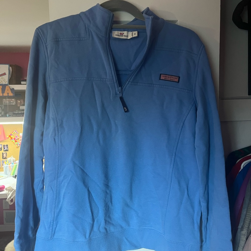 Vineyard vines blue crewneck zip up